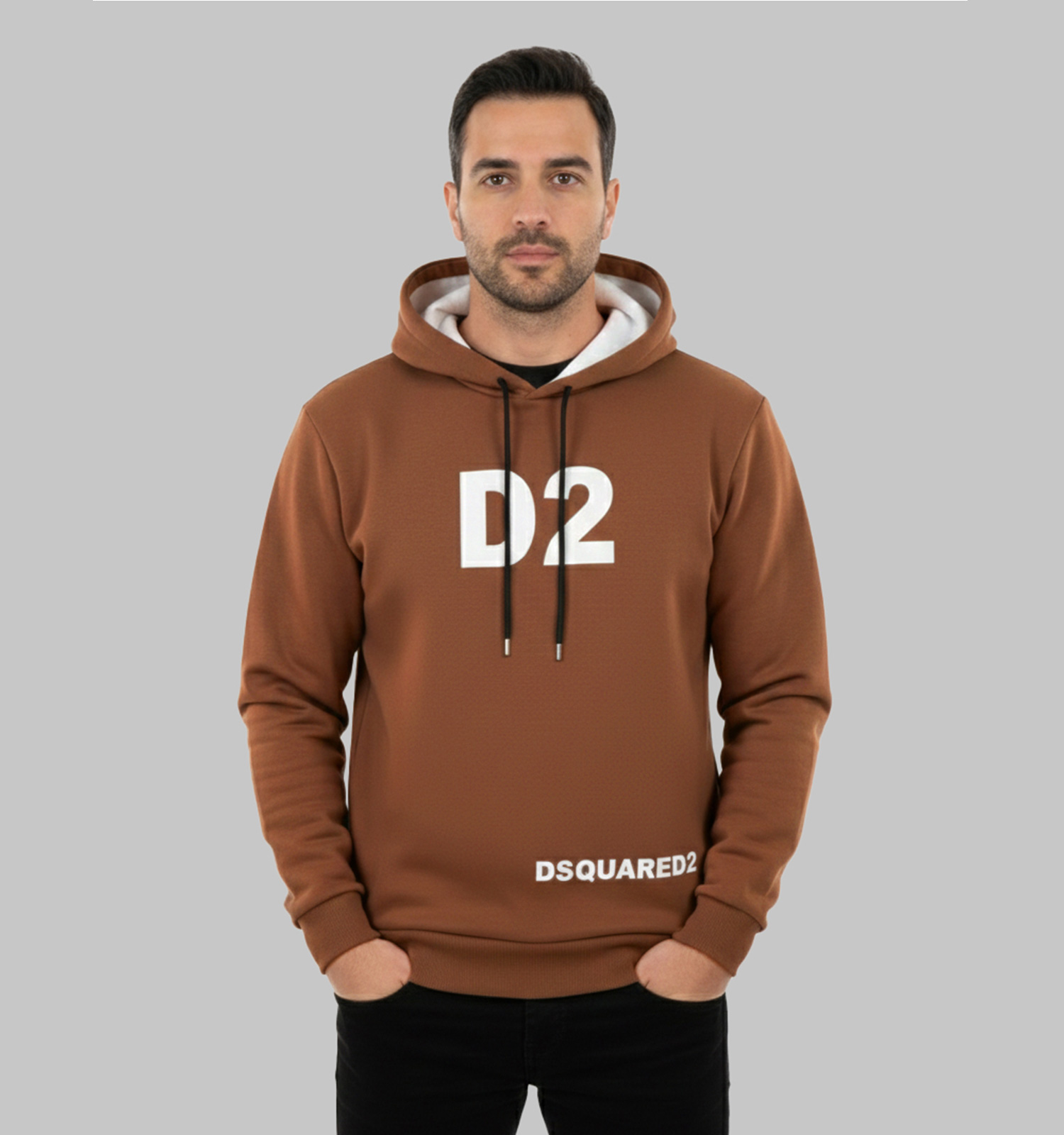 هودی مردانه کلاه دار طرح دار